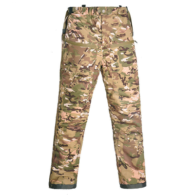 Winter Thickened Pants Waterproof Ski Pants Full Open Zipper Camouflage Punch Pants